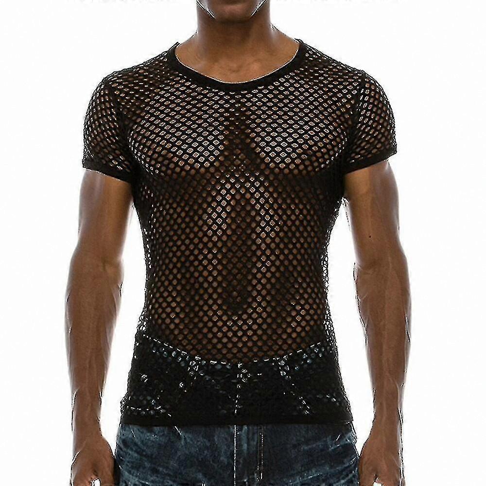 Bold Mesh See Through Fishnet Top for Men