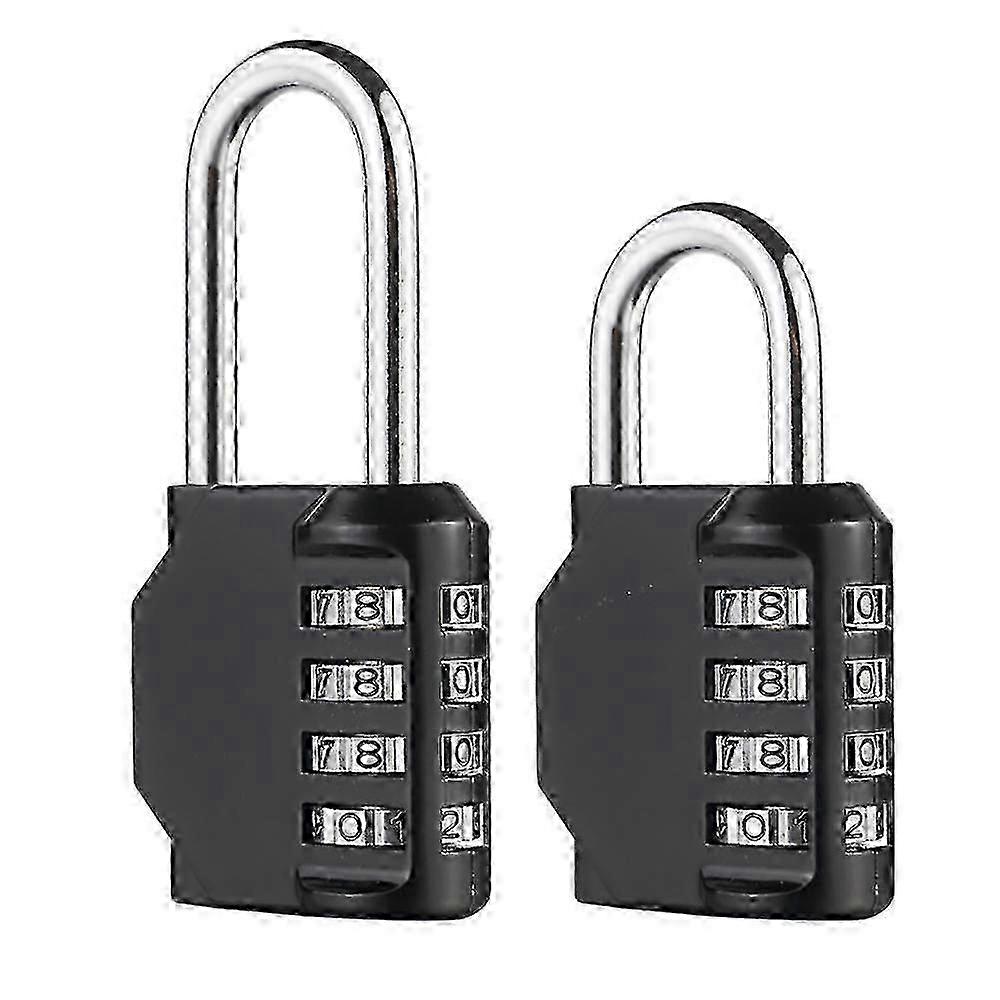 Set of 2pcs Coded Padlocks 4 Digit Code Locks, Padlock with Code