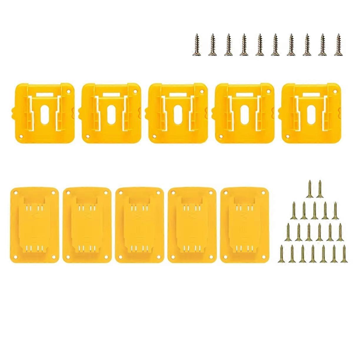 10 Pcs Battery Storage Rack Machine Holder for 18V Li-Ion Battery Wall Mount Tool Bracket Power Tool Accessory