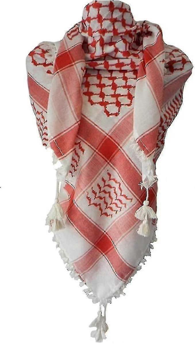 タッセル付きの伝統的な中東のスカーフ、ワイド千鳥格子のデザイン、オールシーズンの用途の広いケフィエ