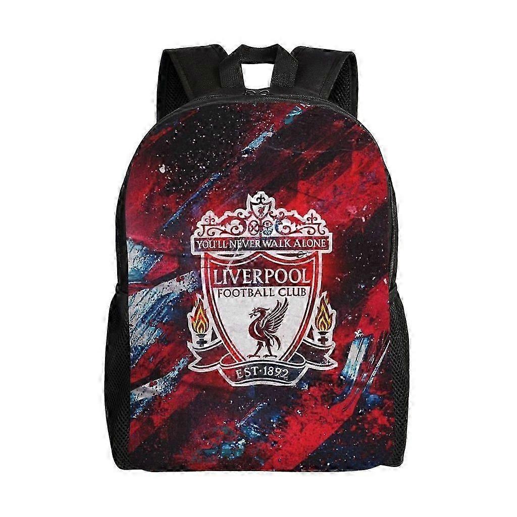 حقيبة ظهر ليفربول حقيبة مدرسية في سن المراهقة قماش حقيبة ظهر دفتر ملاحظات للجنسين-hjka1978