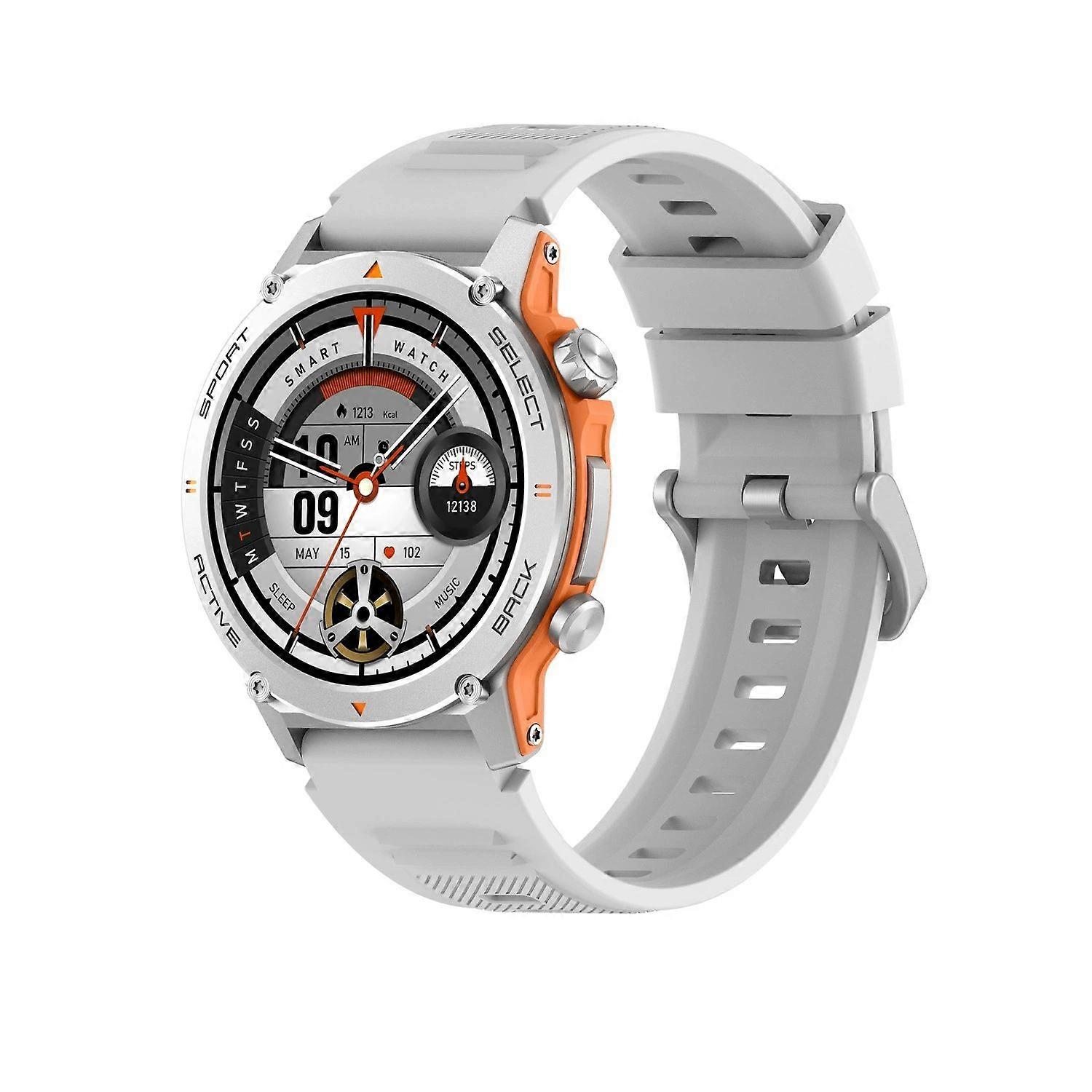 Smart Watch, 1.43 Inch Round AMOLED, GPS Tracking, 110+ Sports Modes, IP68 Waterproof, For iOS and Android(White)