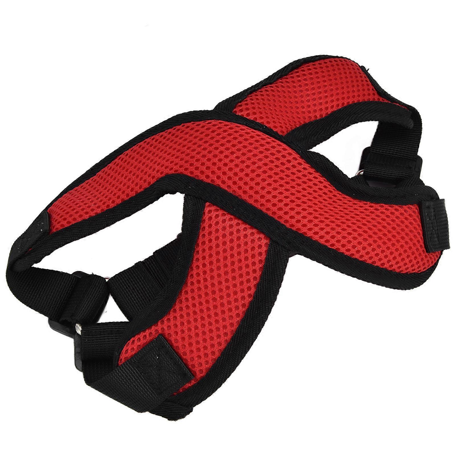 Red Pet Vest Harness Reflective Adjustable Comfort Small Medium Dog