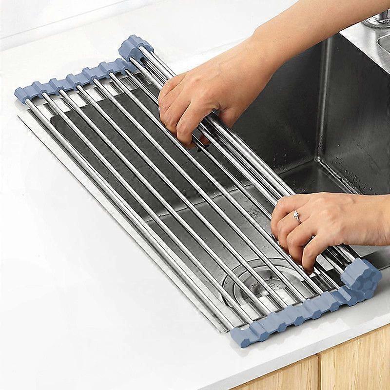 Over The Sink Dish Drying Rack, Foldable Dish Drainer