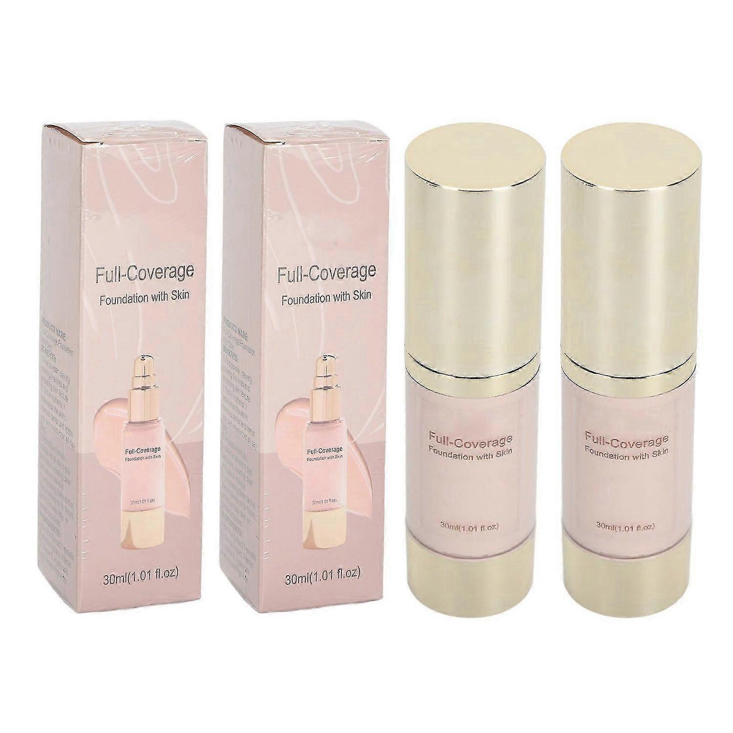 2025 Latest Model 2pcs Concealer Liquid Foundation Waterproof Long Lasting Cre...