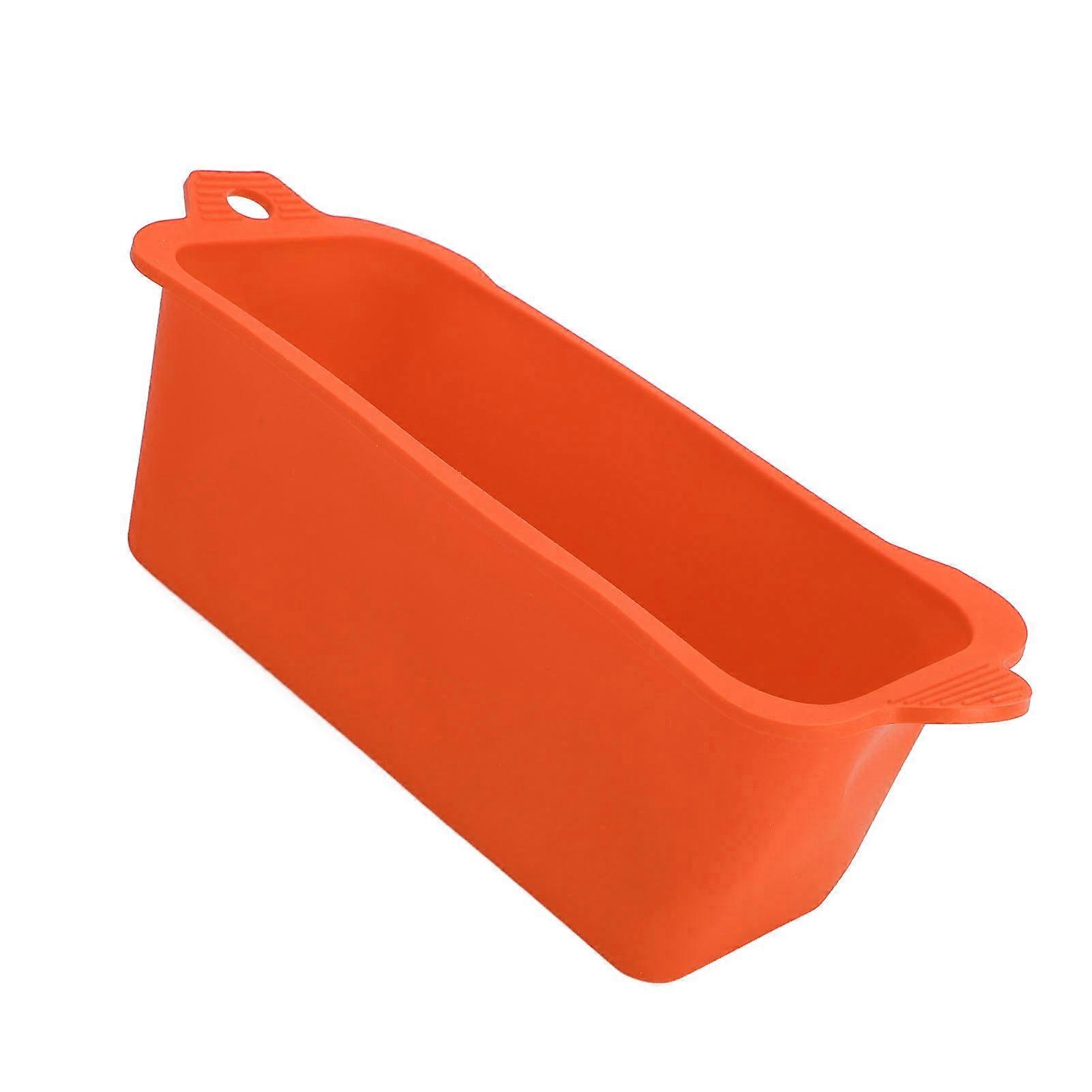Reusable Orange Silicone Grease Cup Liner Leak-Proof for BBQ Camping