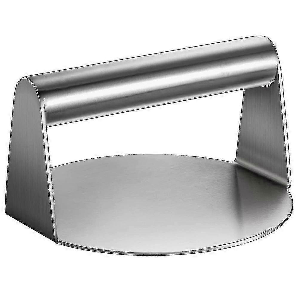 Round Stainless Steel Burger Press Smash Patty Maker With Handle for Griddle Cooking