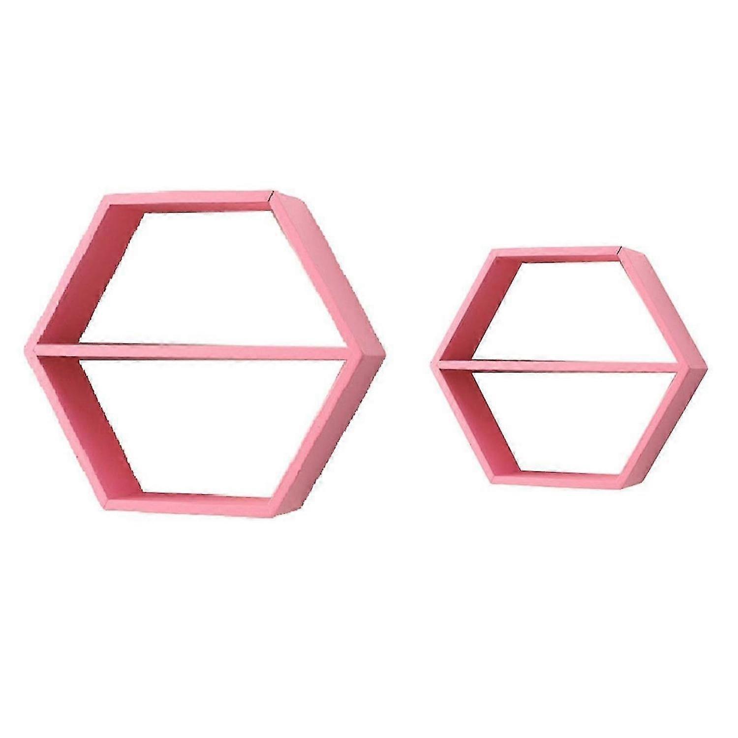 Hexagon Shelves Honeycomb Shelves Wall Mounted Storage Background Wall Shelf Mounted Shelf Hexagonal Storage Rack Pink