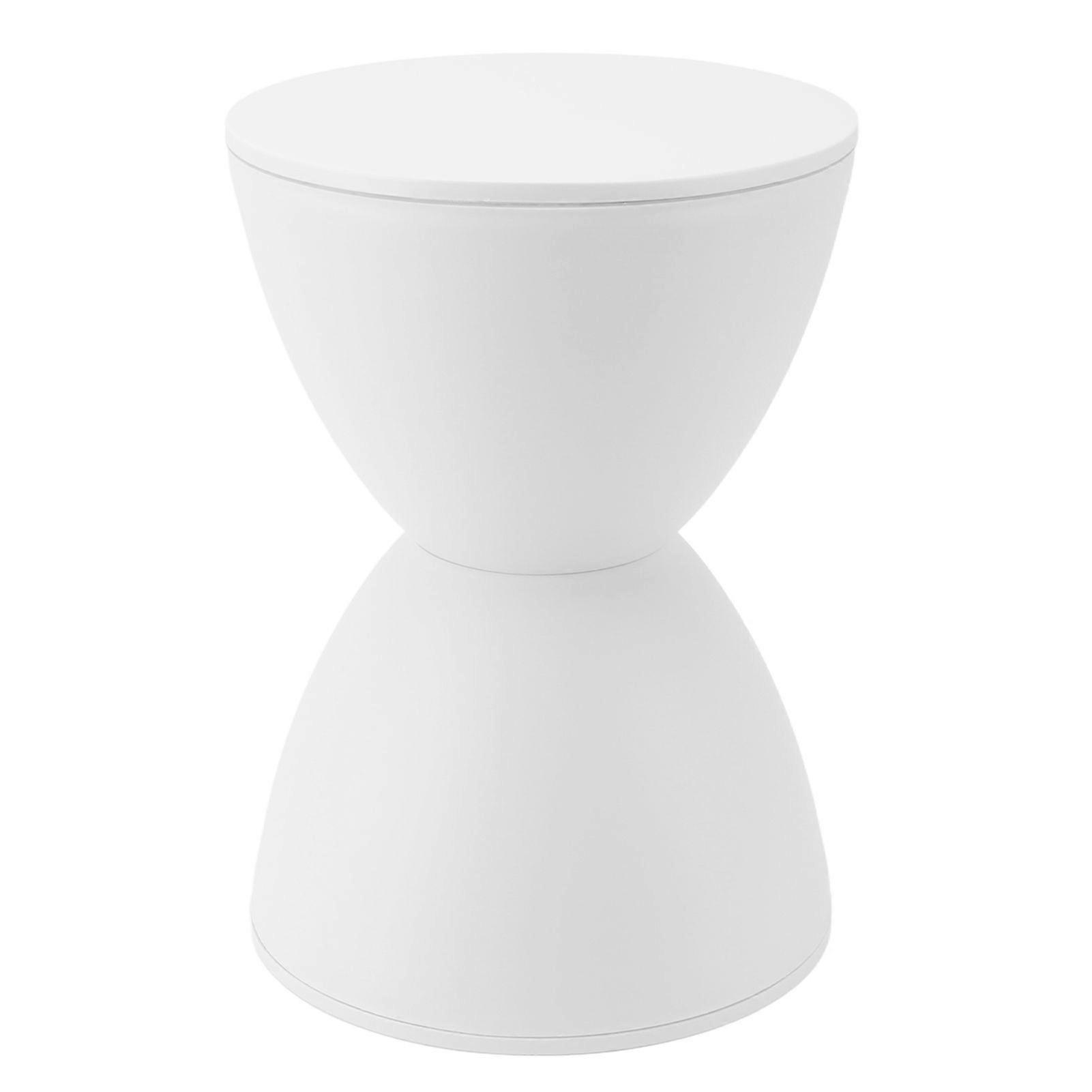 Hourglass Shaped Stool Plastic Modern Simple Nordic Style Household Round Stool for Bathroom Fitting Room White