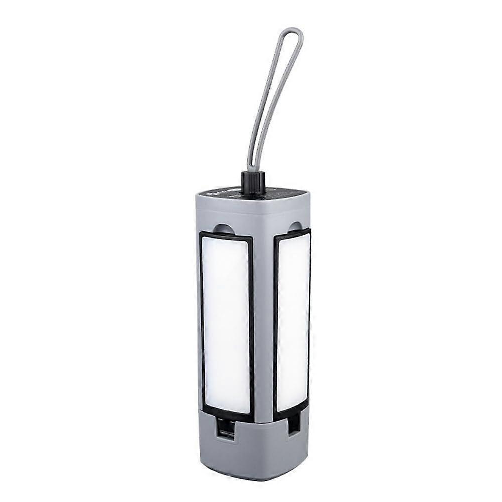 Folding Outdoor Camping Lamp Telescopic Portable Hanging Tent Light 1800mAh Battery Gray Emergency Lantern