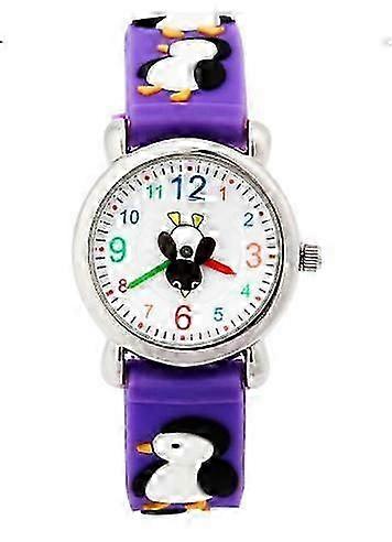 Penguin-shaped children's watch with comfortable wristband suitable for daily outdoor use