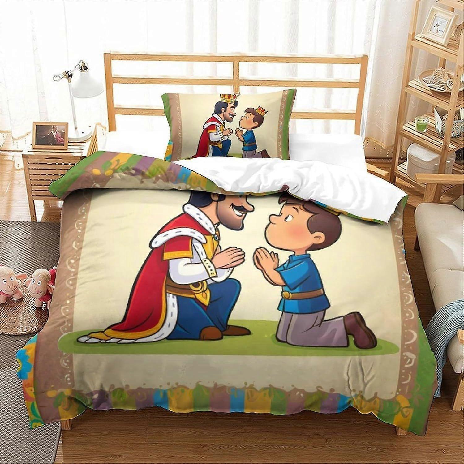 Yingd Animation Duvet Cover Bedding Set3D Duvet Cover with Pillowcases for Soft Microfiber Quilt Cov