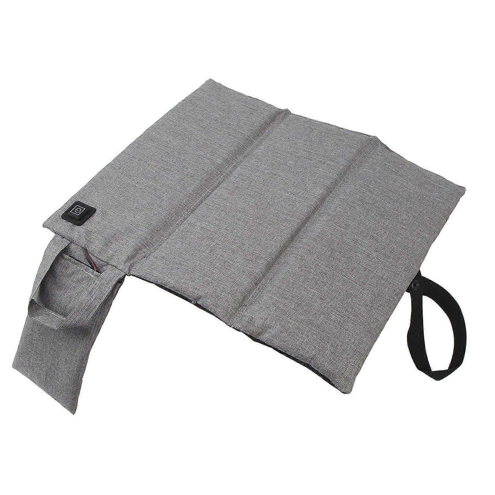Foldable Heated Seat Cushion 3 Fold USB Heating Adjustable Temperature Heated Folding Chair Cushion Pad for Camping Hiking