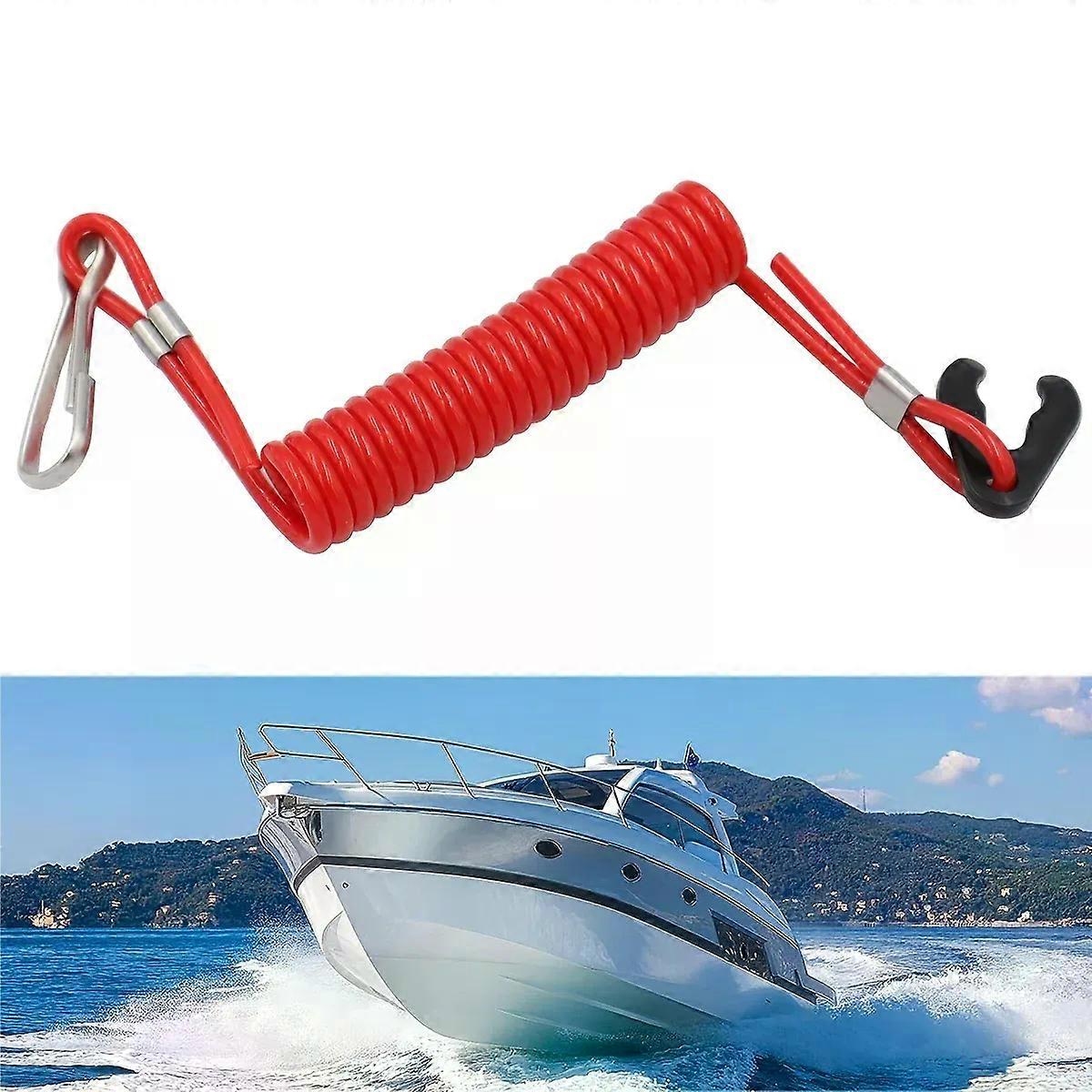 Marine Engine Emergency Safety Stop Switch Tether