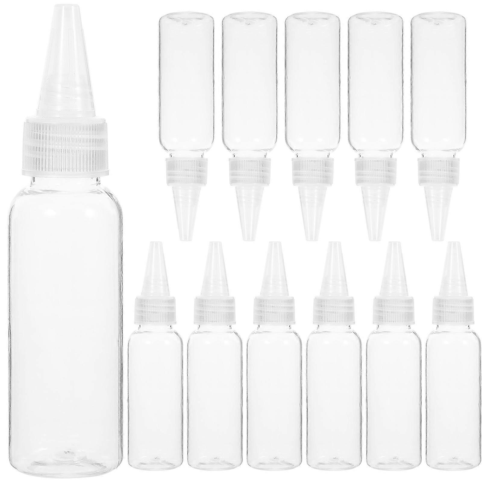 Clear Dispenser Bottles Tip Bottle for Liquid Holding 12Pcs Pieces