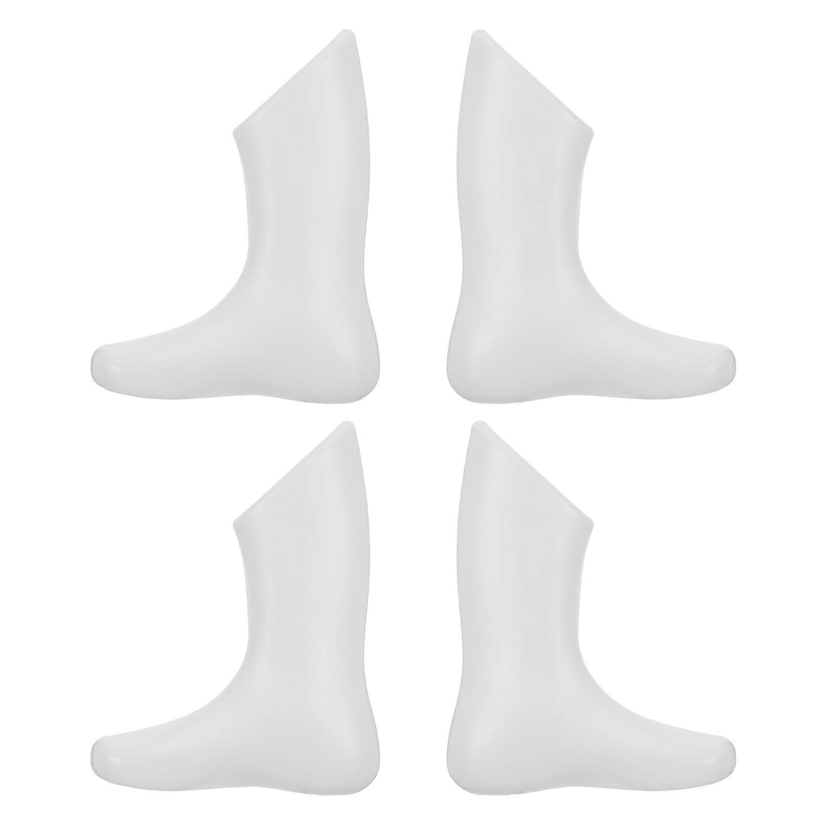 Shoe Display Sock Model for Retail 20Pcs Plastic Foot Mannequin White