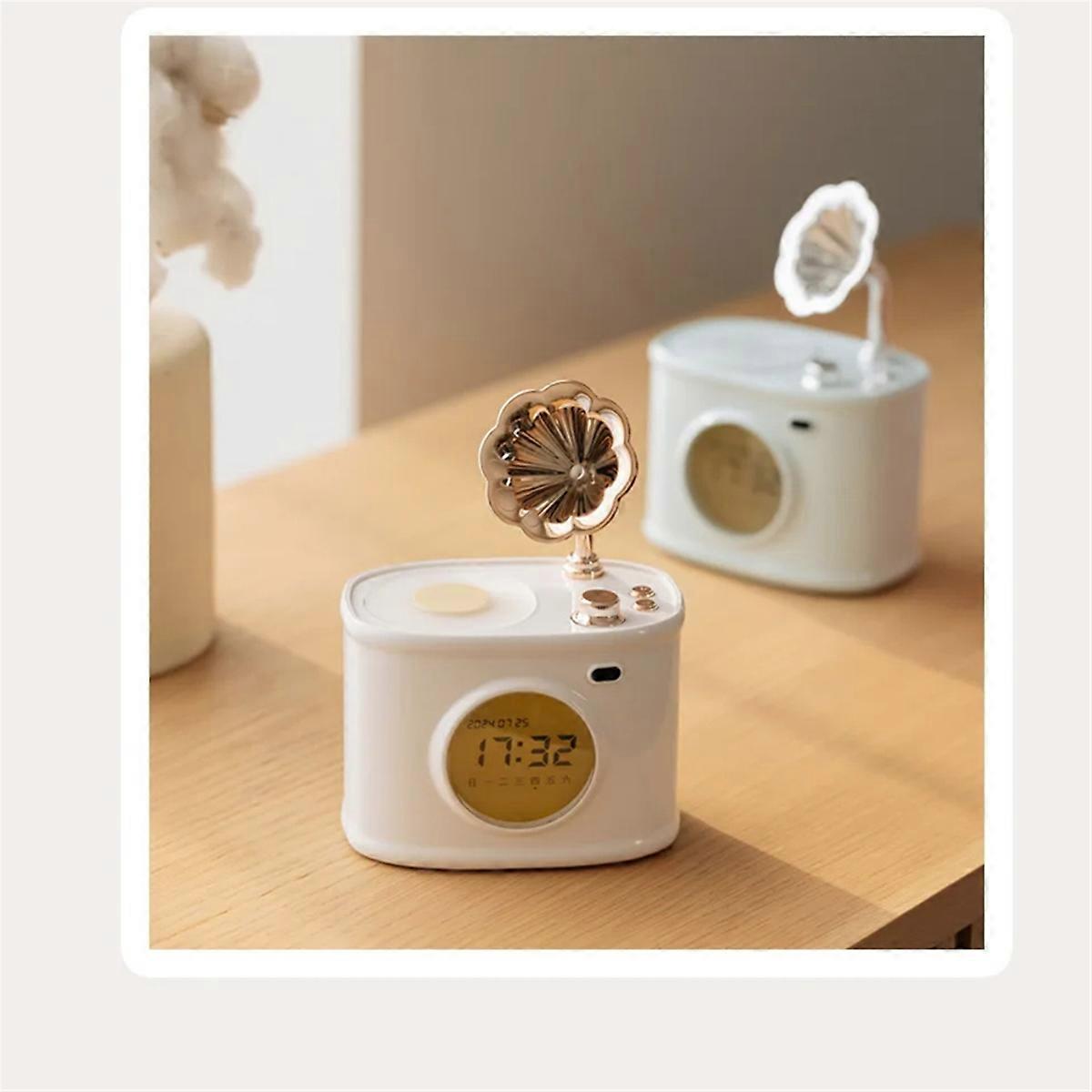 Bluetooth Speaker Retro Clock Alarm Clock Calendar C