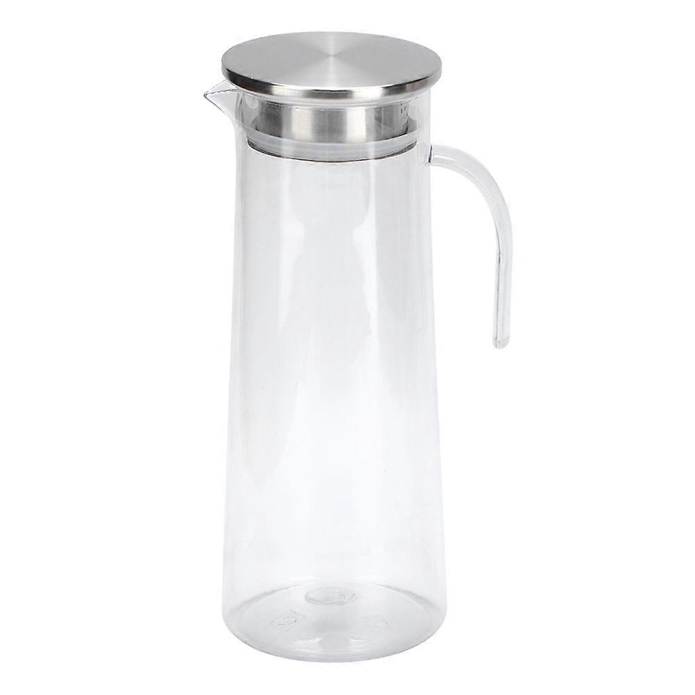 1.2L Acrylic Transparent Juice Bottle Cold Water Pitcher Jug for Bar Home UseStainless Steel Lid