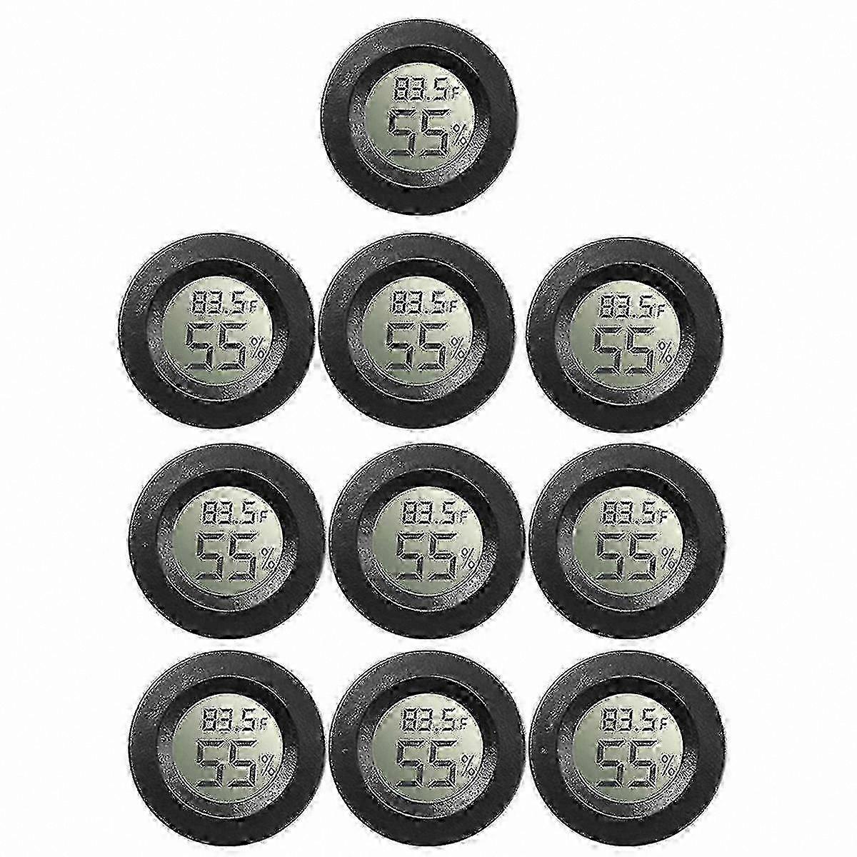 10-Pack Mini LCD Thermometer Hygrometer for Greenhouses, Nurseries, and Reptile Habitats
