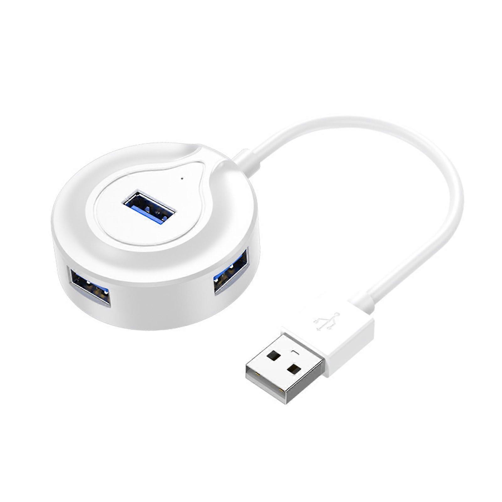 4 Port USB Adapter USB 2.0 Docking Station For Keyboards And Printers On Laptops And Desktops USB Hub White