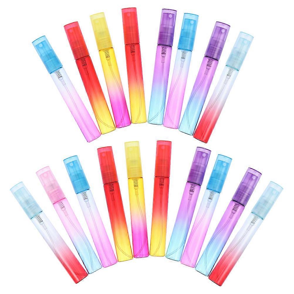 Portable 18Pcs Spray Bottle Travel Size Perfume Dispenser Assorted Color Plastic Nozzle Designed For Makeup Remover Sub-Packaging