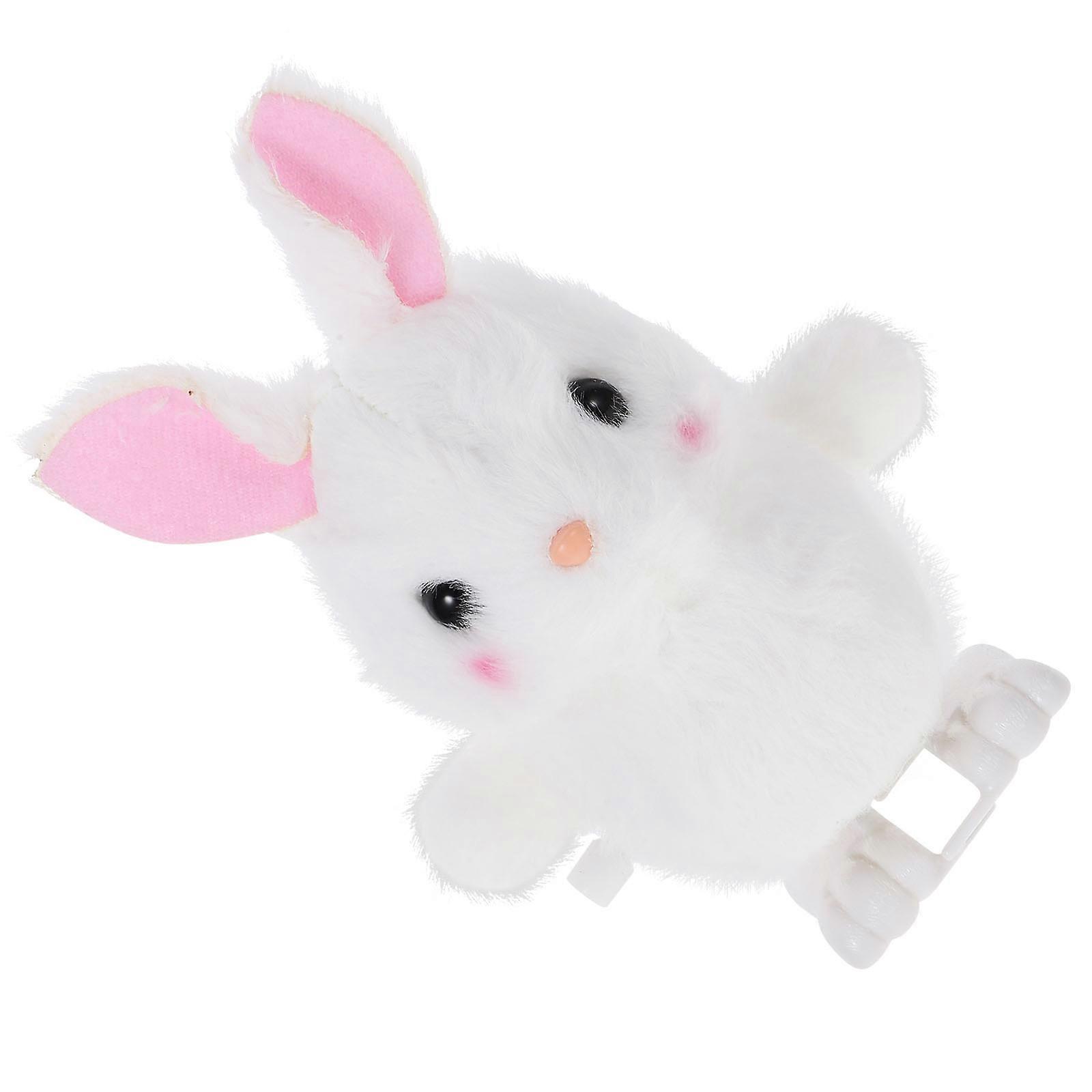 Wind Up Toy Plush Bunny Rabbit Toy for Decor Cartoon Design