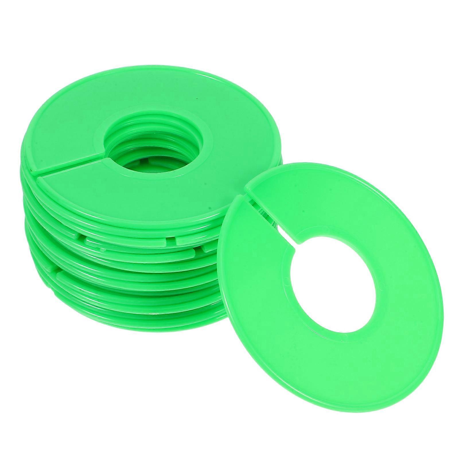 Wardrobe Closet Dividers Plastic for Clothes Storage 40Pcs Green Round Tags