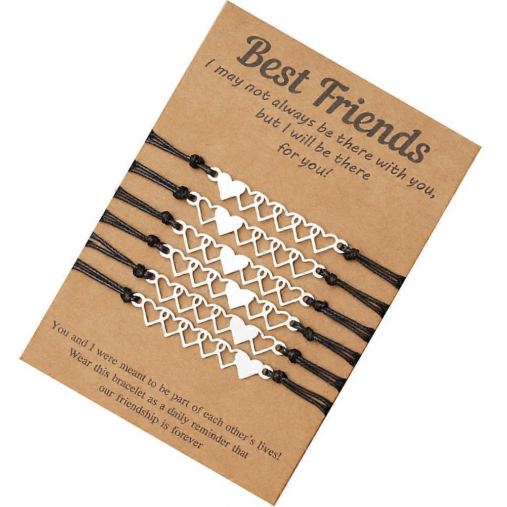 Heart Bracelets Friendship Adjustable Wrist 30Pcs Bundle