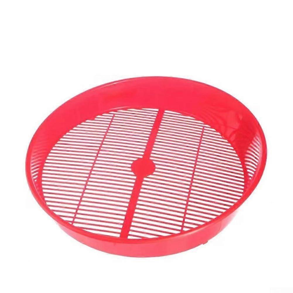 Functional Plastic Sieve For Quick Draining And Washing Of Fresh Foods Red