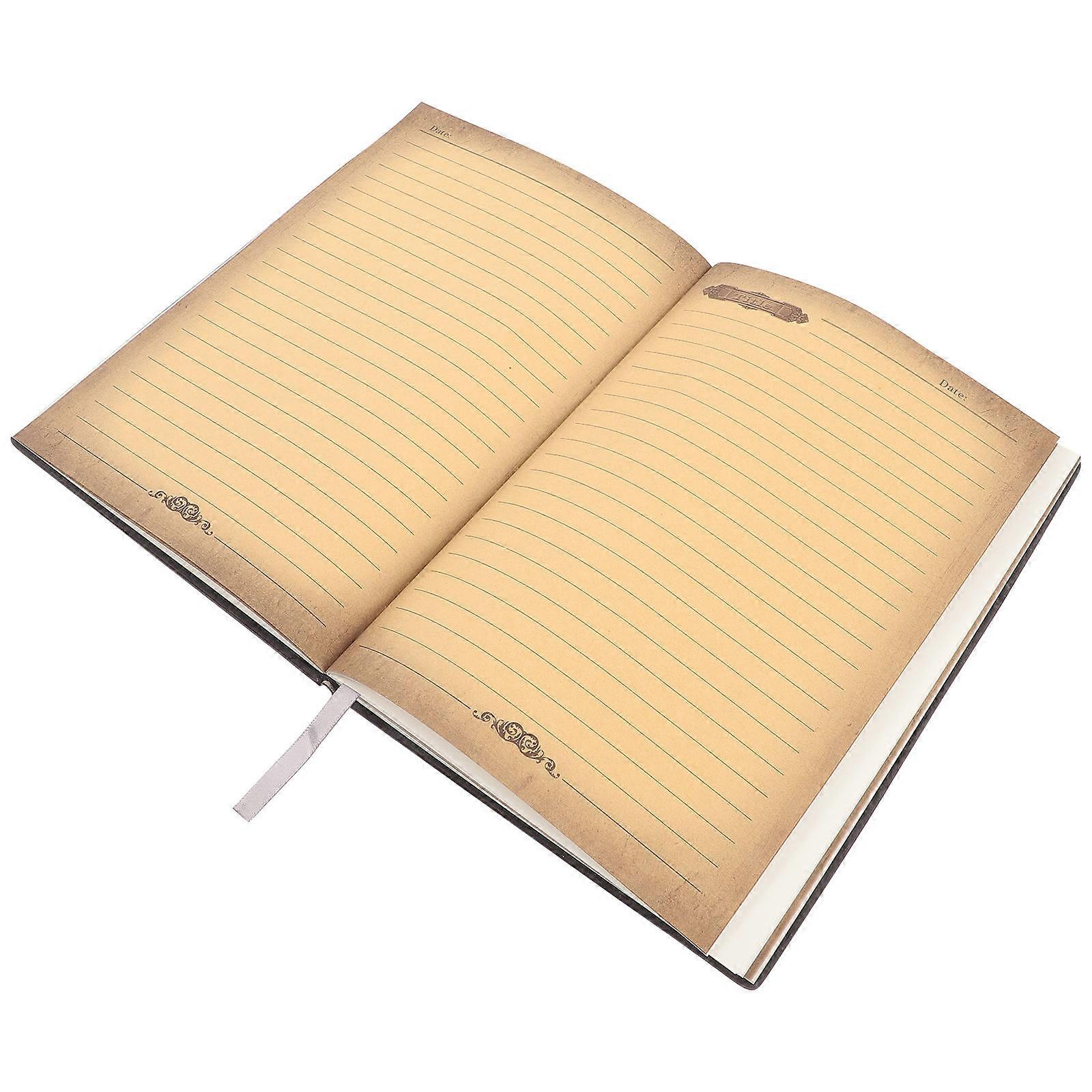 Portable Notepad Business Notebook Embossed Journal Simple Style Faux 21x14.5cm Note-taking Travelers 1Set