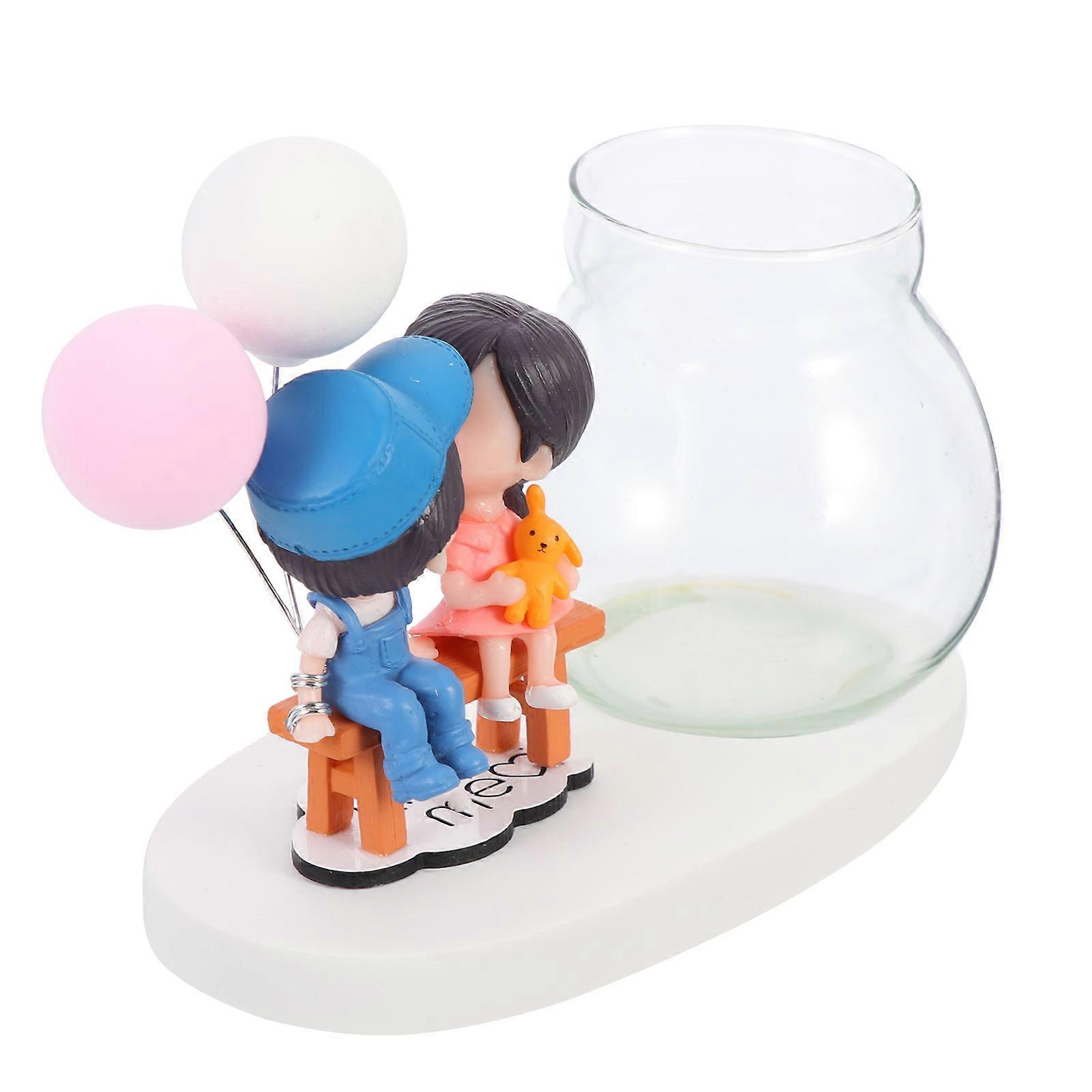 Rectangular Flower Planter Glass Vase For Home Exhibition Decoration Multi Colored 5 Sets