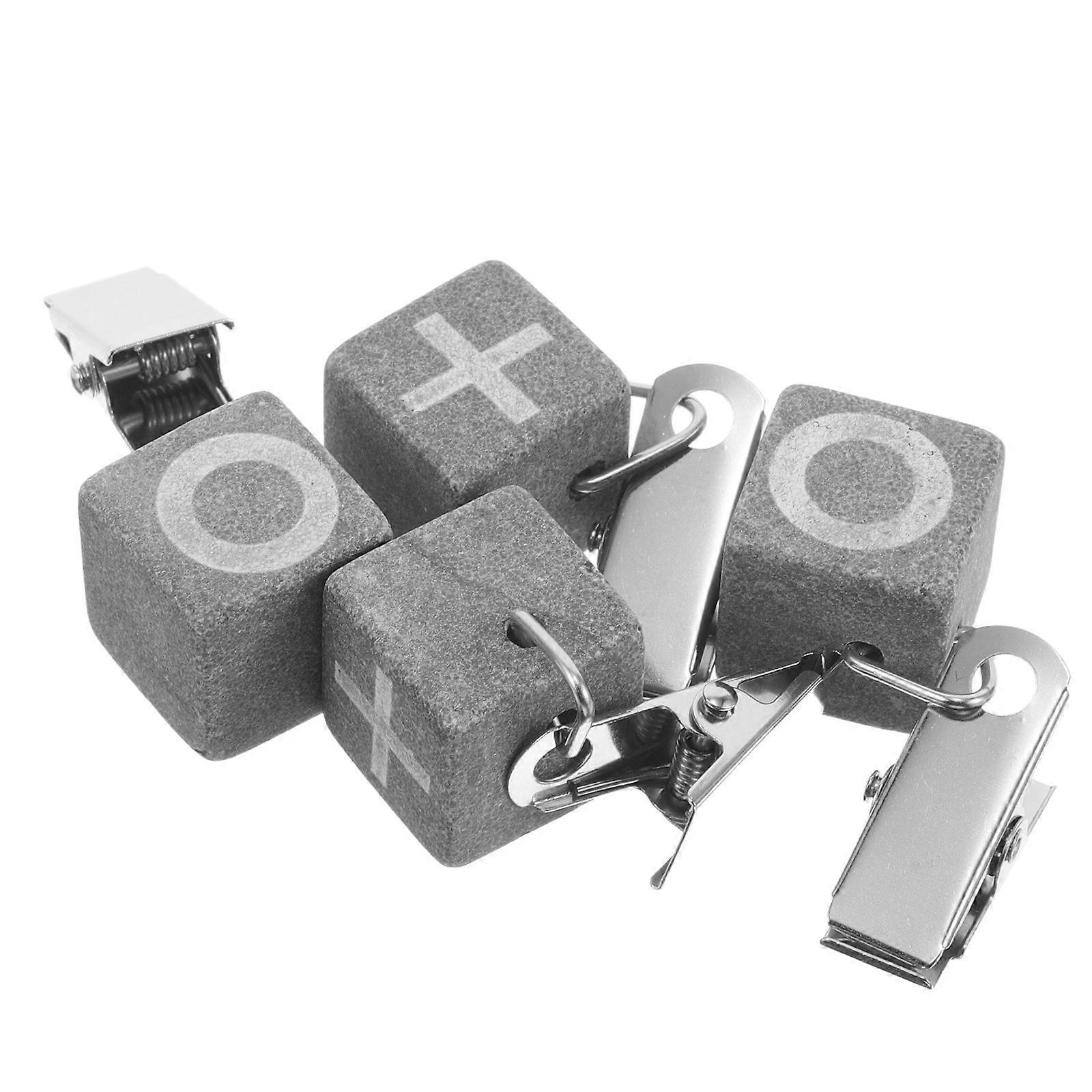 Multi Functional 12Pcs Tablecloth Weights For Picnics Made Of Grey Marble Material That Provides Stability For Outdoor Tables