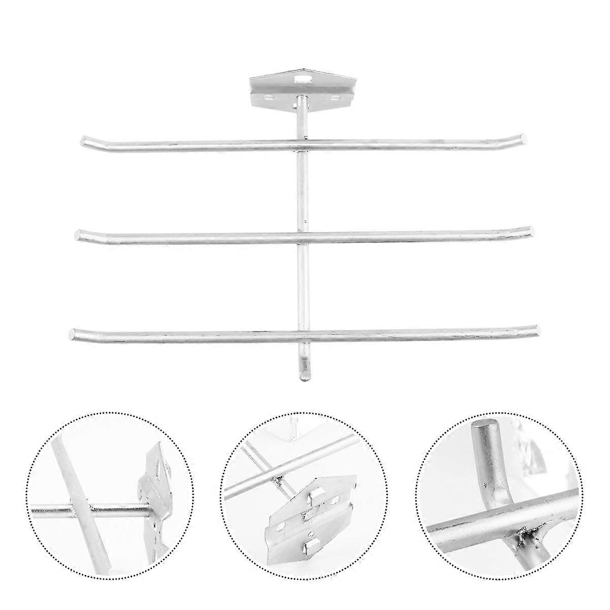 Wall Mounted Storage Rack Spanner Rack Manual Tools Repair Shop Heavy Duty Utility Hooks Silver 1Pair