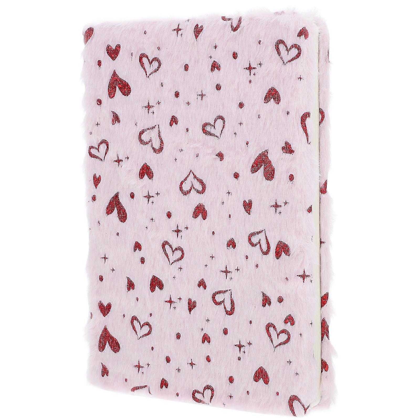 Adorable Plush Valentines Diary Book for Writing Multi-Function Notebook 4Pcs
