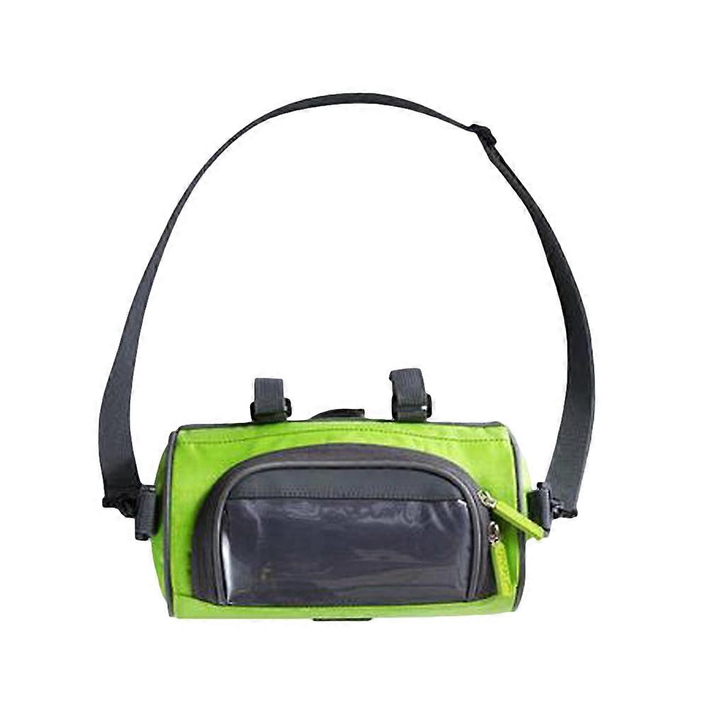 Bike Head Bag Handlebar Front Frame Pouch for Storage 3Pcs Green
