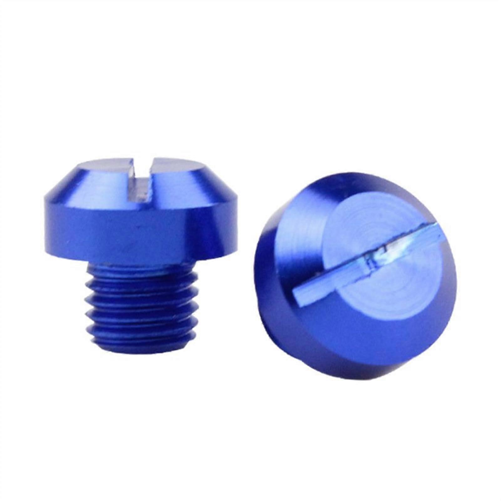 Motorbike Mirror Plugs 2Pcs Universal Motorcycle M10x1.25 Rearview Mirror Thread Hole Plugs Clockwise Screw Caps Blue