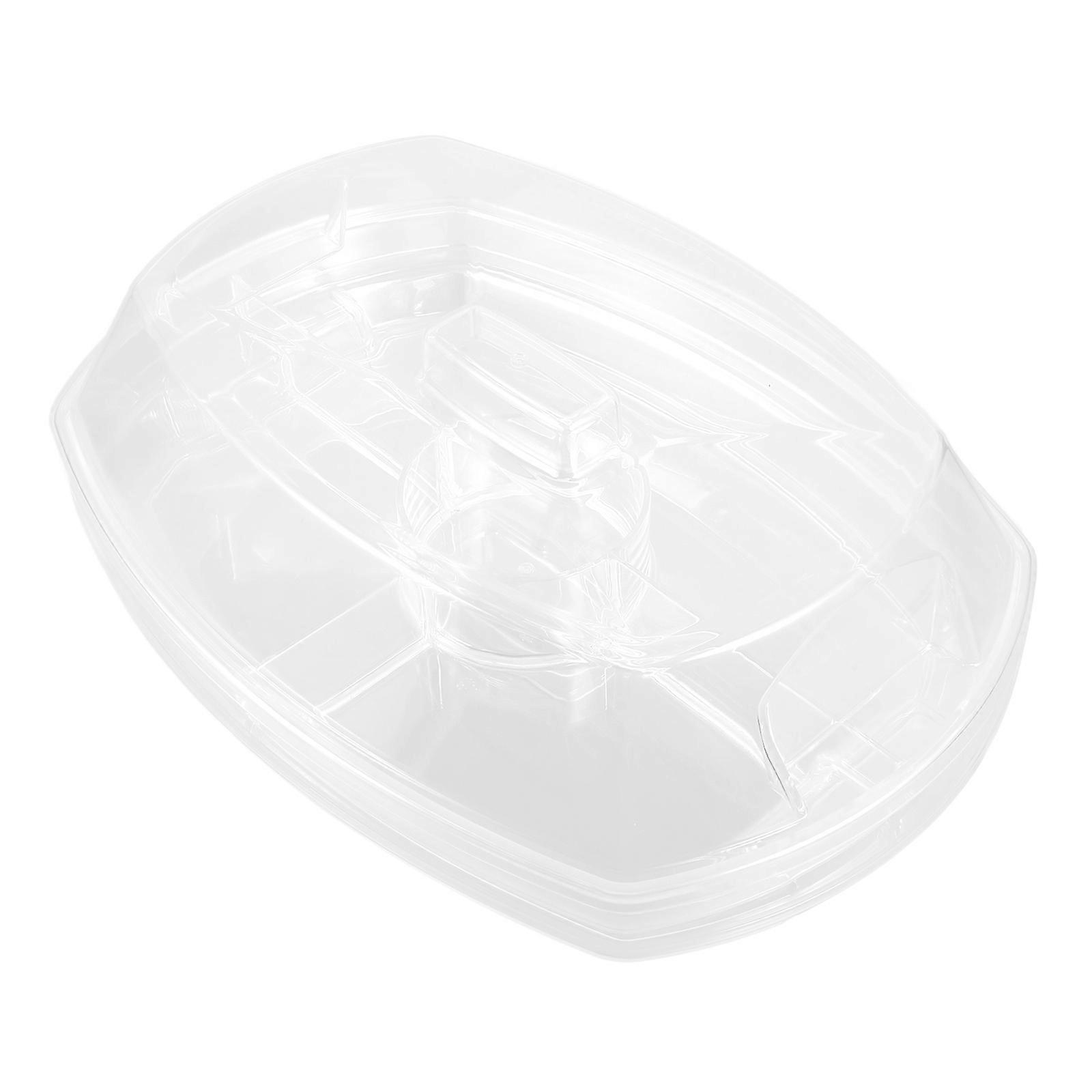 Gekühltes Serviertablett, 1 Set, transparentes Kunststoffmaterial, perfekt für Picknicks, 38,10 x 27,90 x 12,50 cm, zur Präsentation von Obst und Snacks