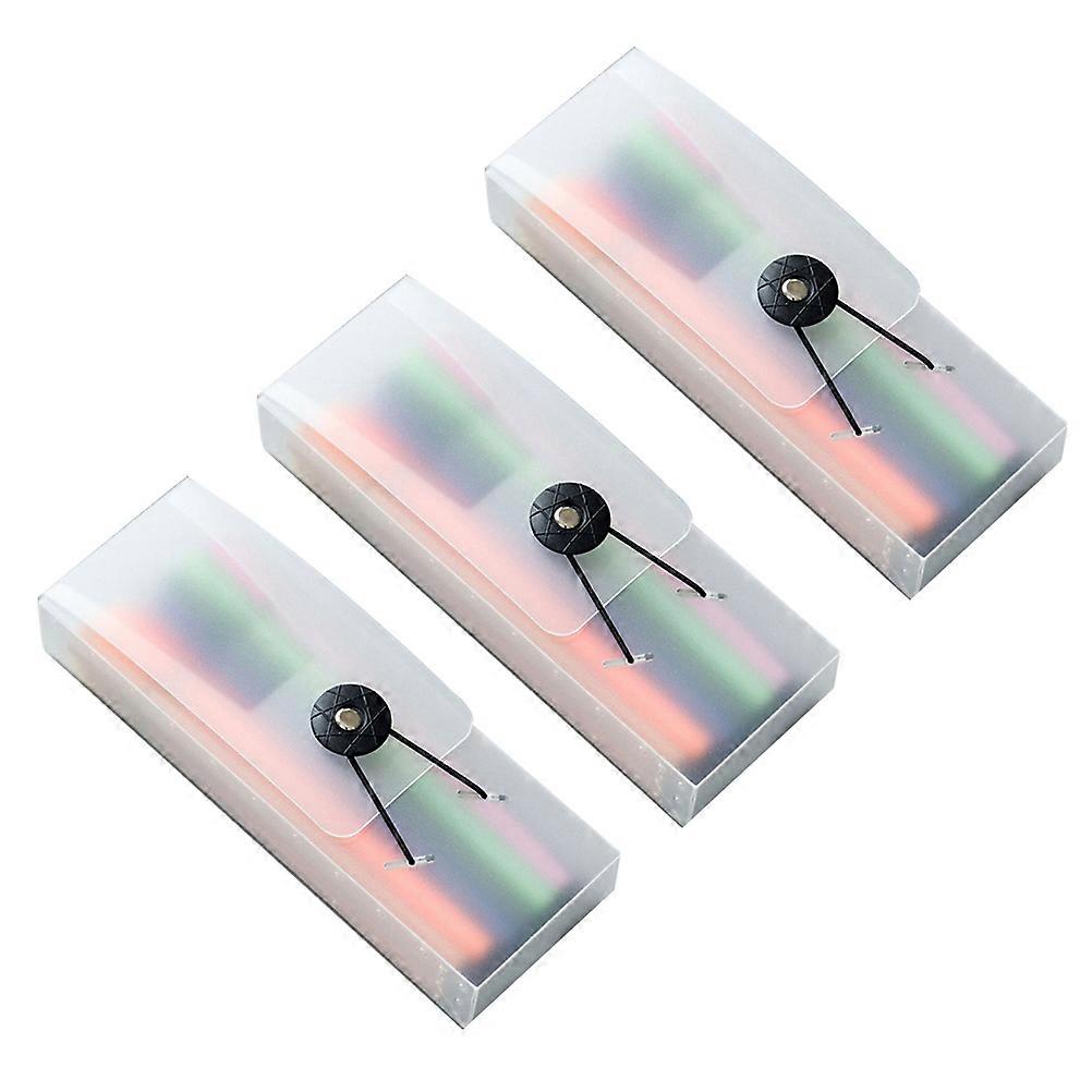 Plastic Pencil Case Multi Functional Pencil Holder Box for School 6Pcs