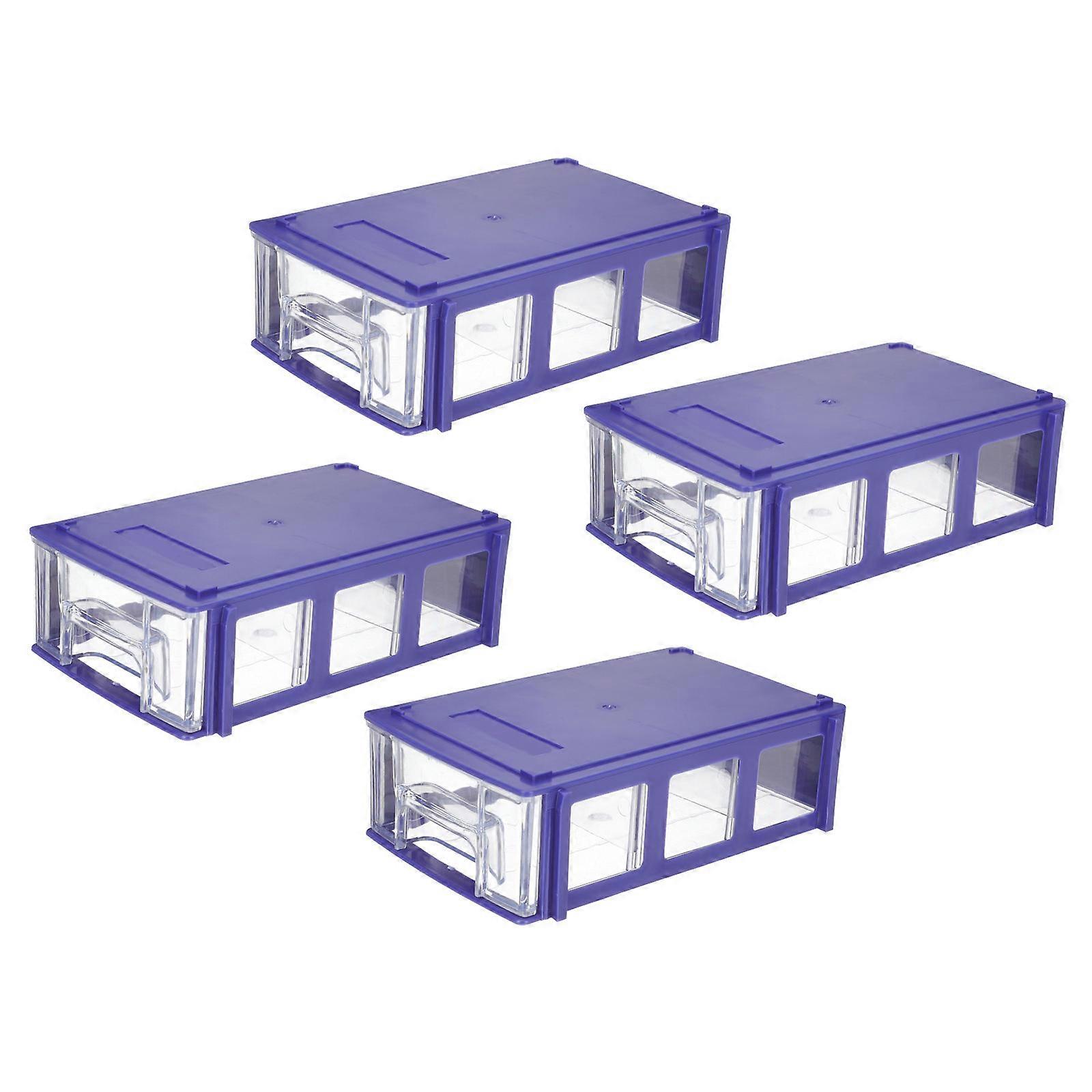Tool Gadget Storage Boxes 4Pcs Plastic Drawer Type Organizers for Jewelry Photos and Small Items