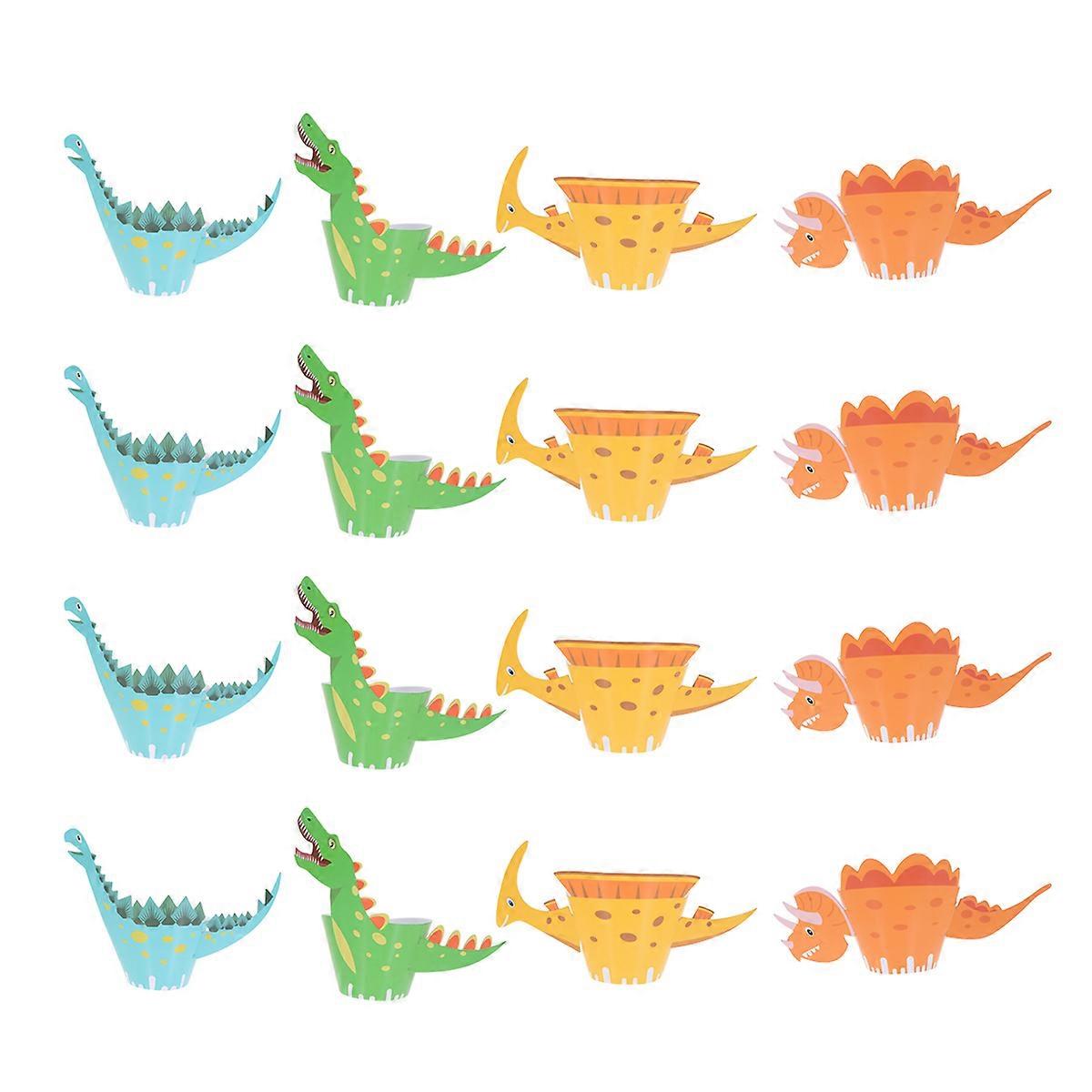 Creative Dinosaur Cake Wrapper for Party Cupcake Decoration 144Pcs Pack