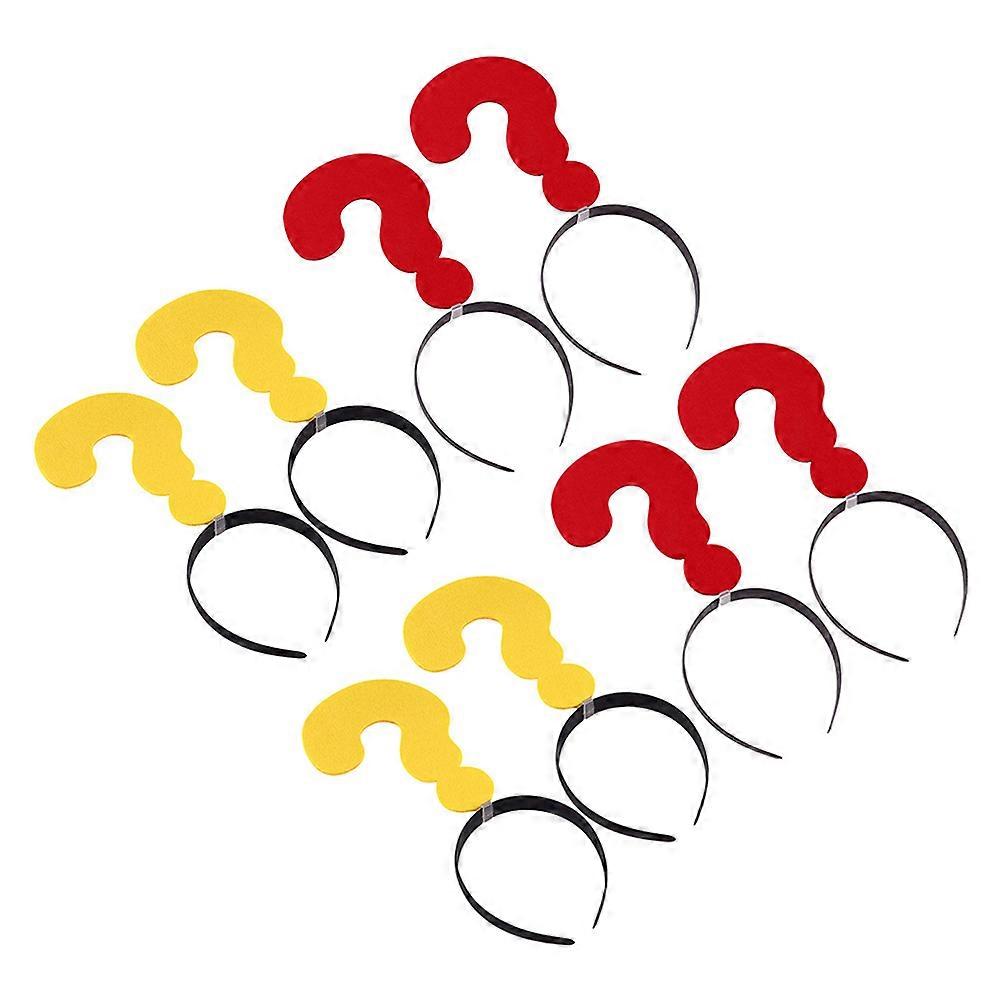 Creative Question Mark Headbands for Party 24Pcs Assorted Color Photo Props