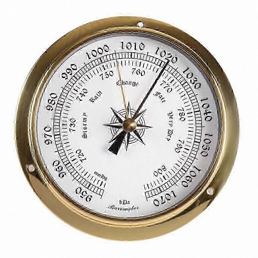Weather Station Barometer, Wall-Mounted Marine Copper Shell Design for Boat and Home Use