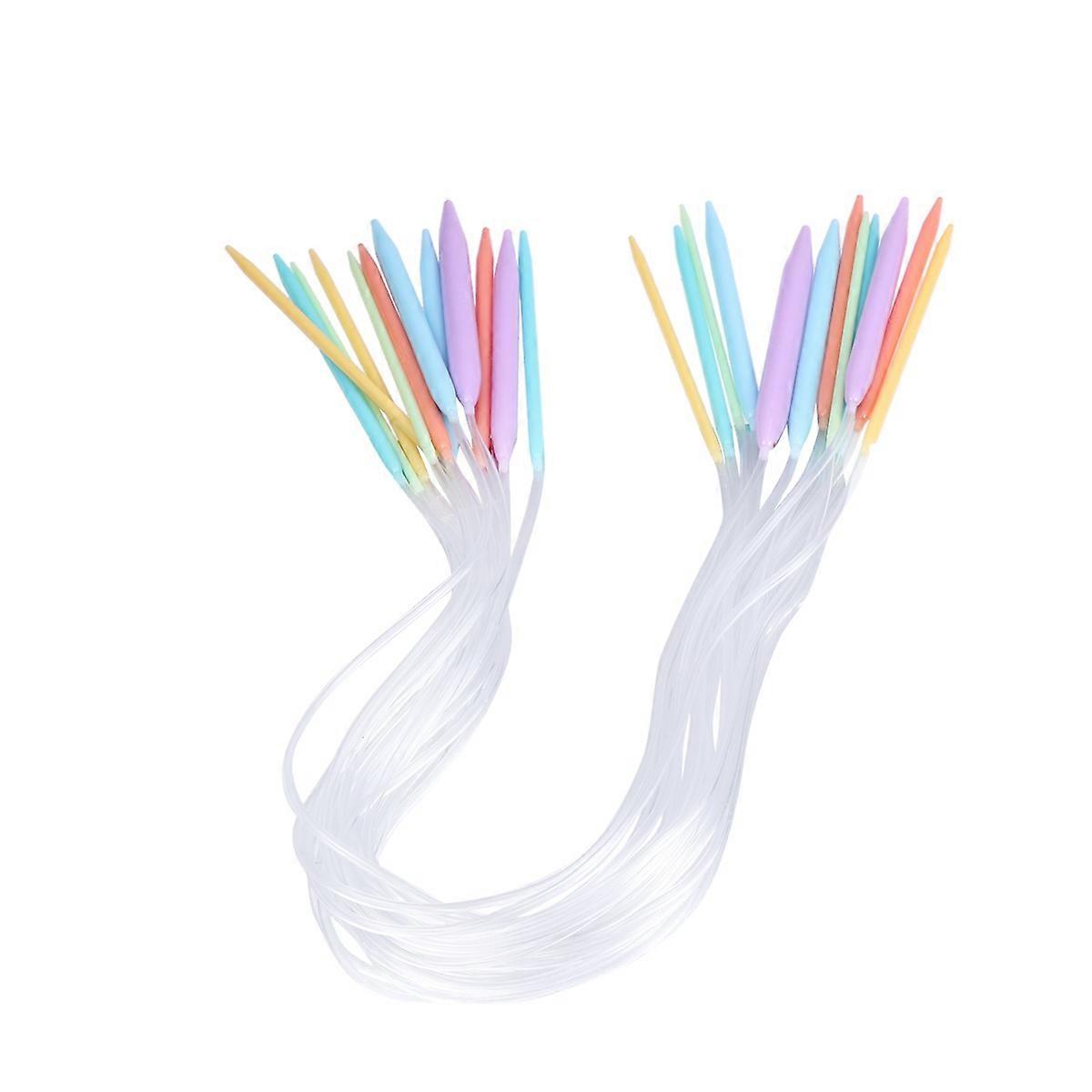 Colorful Knitting Needles Circular Set for Weaving with 36Pcs Tubes