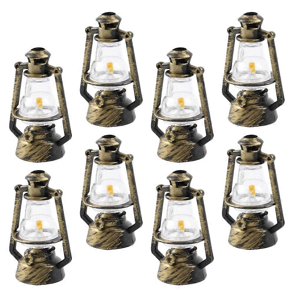 Mini House Kerosene Lamps for DIY Crafts 8Pcs Assorted Color