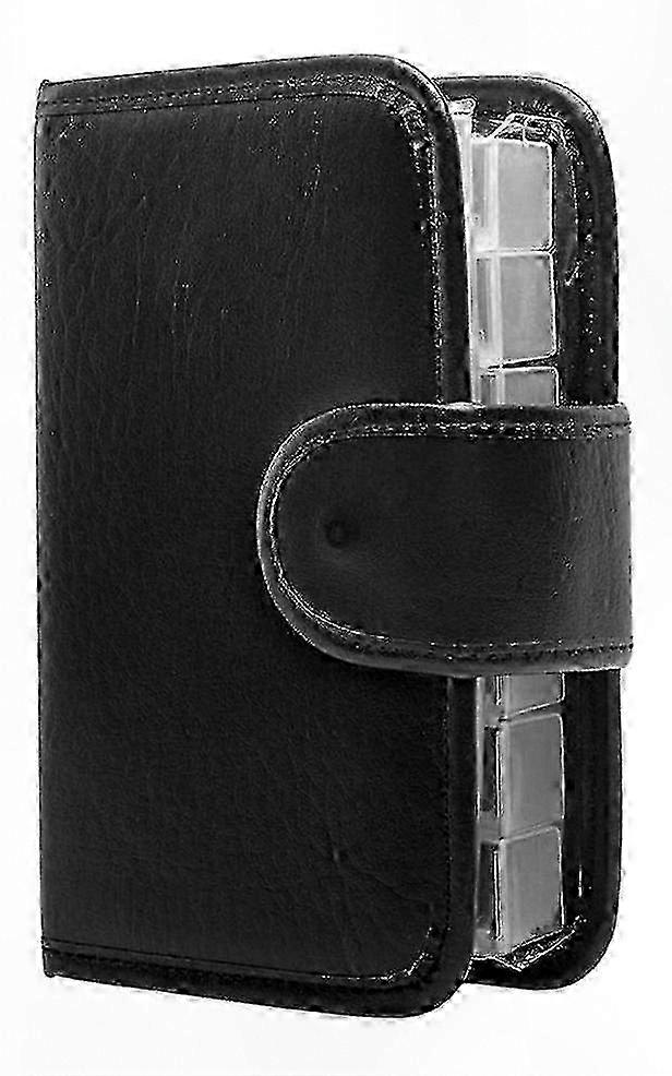 White Leatherette 28-Compartment Double-Sided Weekly Vitamin Organizer Case