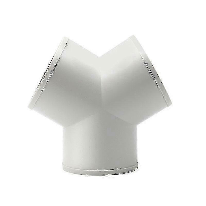 Fantronix 150 Mm Circular Equal Ventilation Y Piece Splitter For Round Vent Duct - 6 Inch White Pvc Pipe Flexible Hose Connector