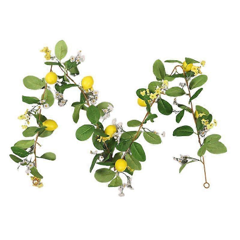 Minglan Artificial Rattan Realistic Looking Fade-resistant Faux Silk Flower Artificial Lemon Berry Wreaths Rattan Garland Garden Supplies