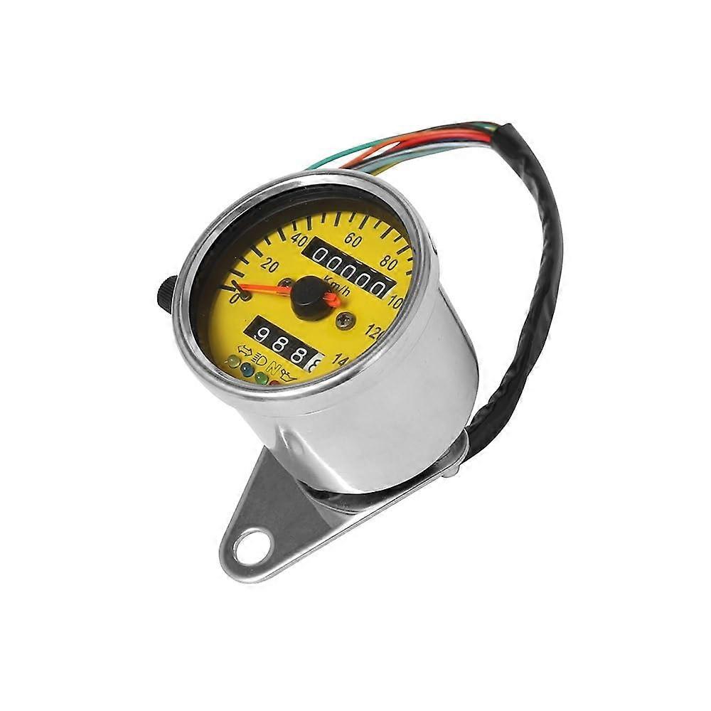 Gauge Odometer Universal 60mm Motorcycle Odometer Tachometer Gauge With Indicator Backlight Motorbike Instrument Silver