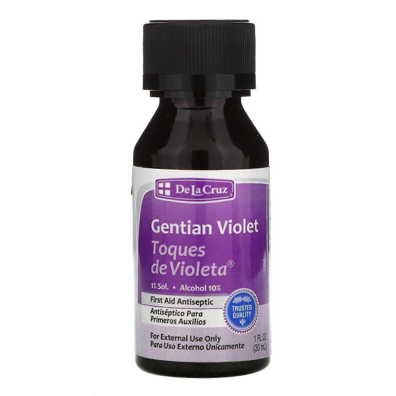 De La Cruz, Enzian violett, Erste Hilfe Antiseptisch, 1 fl oz (30 ml)