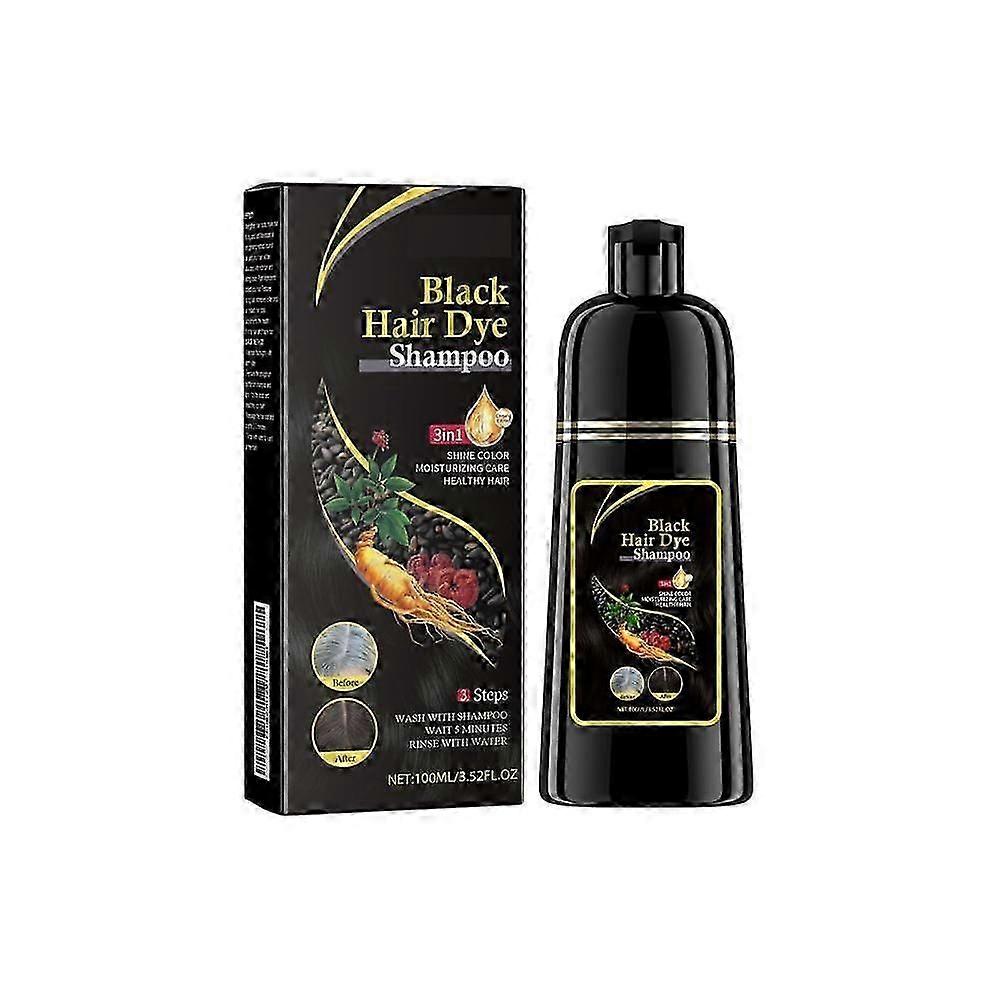 Schwarzes Haarfärbeshampoo, Instant 3 in 1 Haarfarbe Shampoo Lang anhaltendes Shampoo für graues Haar
